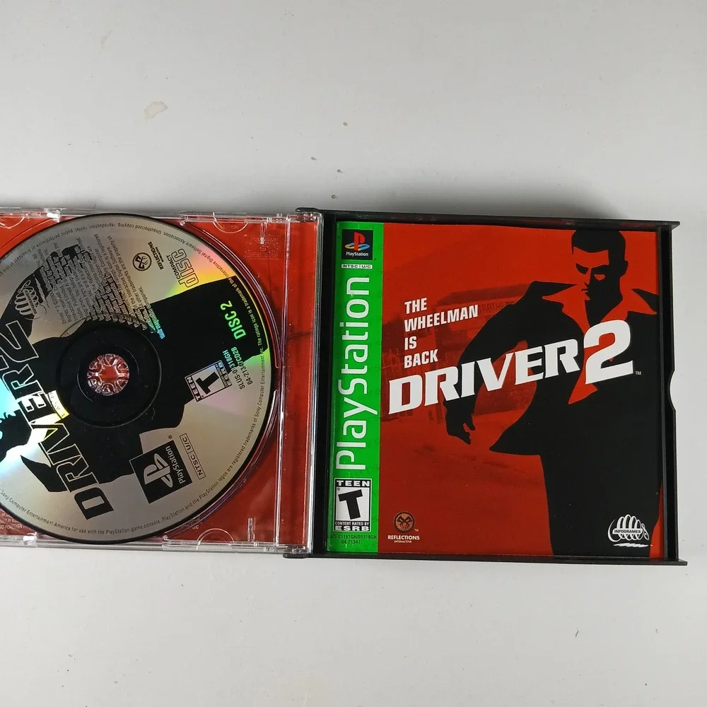 Driver 2 PS1 PlayStation 1 Video Game Greatest Hits 2-Disc Set SLUS-01161GH